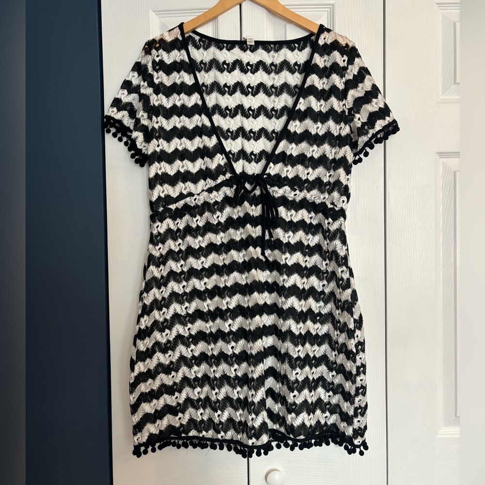 Black & White Swimsuit Coverup